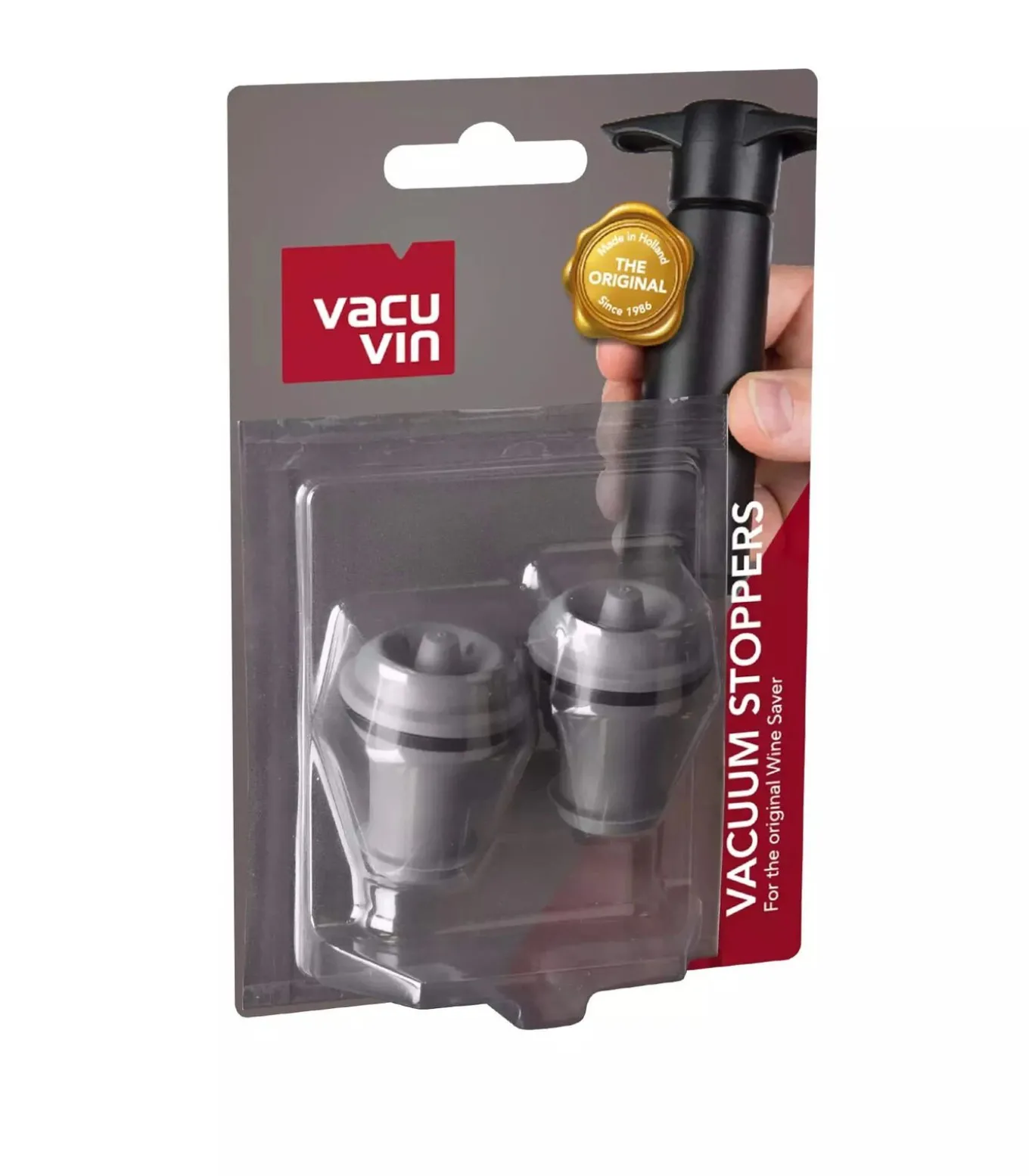 Wijnstopper Vacuum Wine Stopper - Grijs - 10 stuks