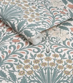 William Morris at Home Vliesbehang - Garden Dusty Blue - 1000x52