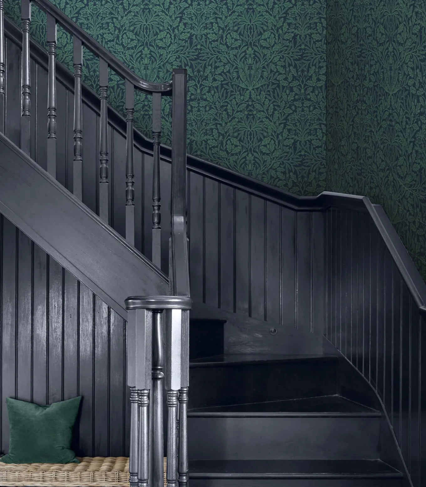 William Morris at Home Vliesbehang - Acorn Heritage Blue - 1000x52