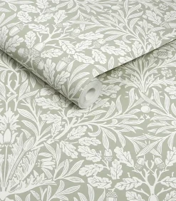 William Morris at Home Vliesbehang - Acorn Sage - 1000x52