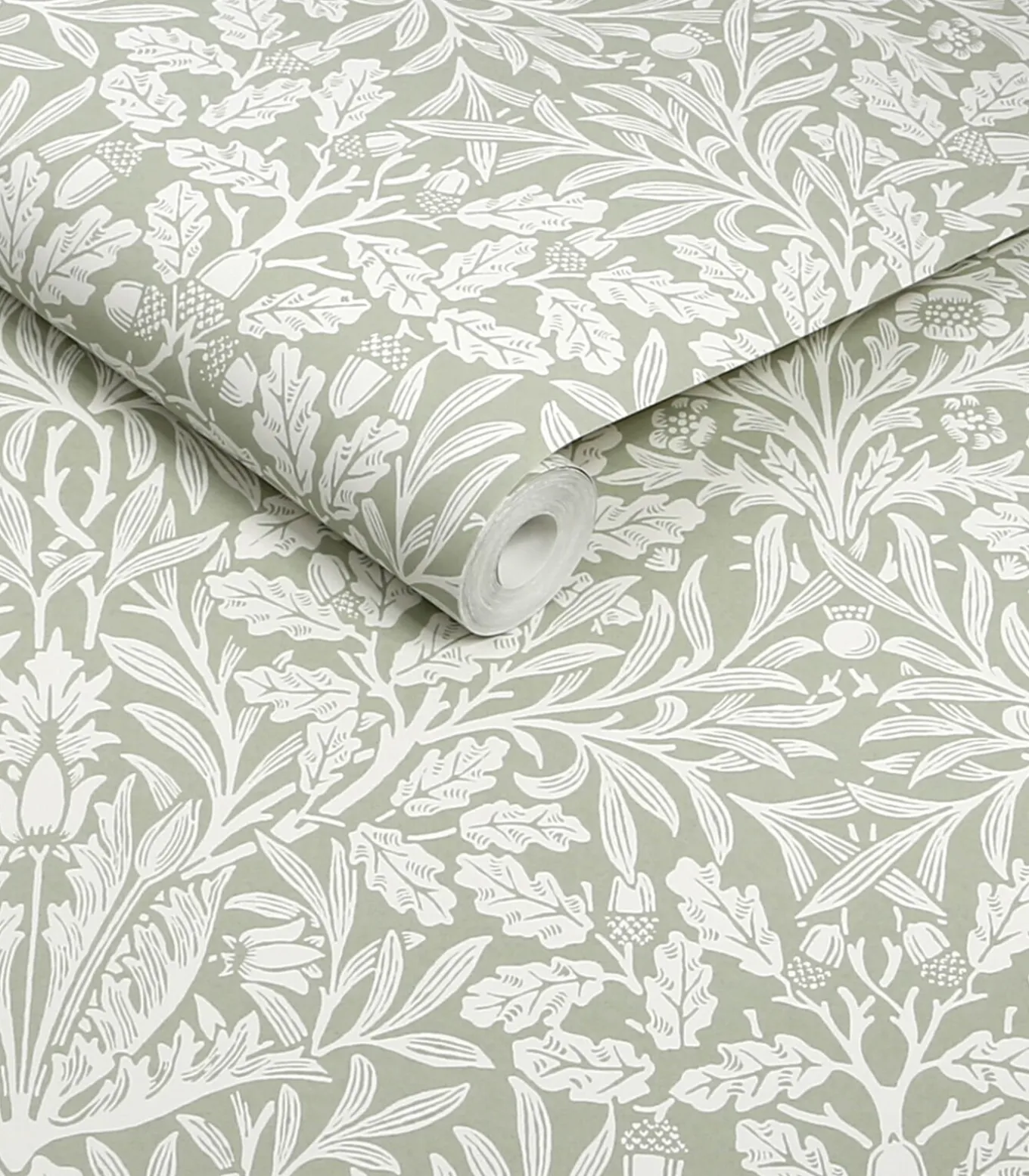 William Morris at Home Vliesbehang - Acorn Sage - 1000x52