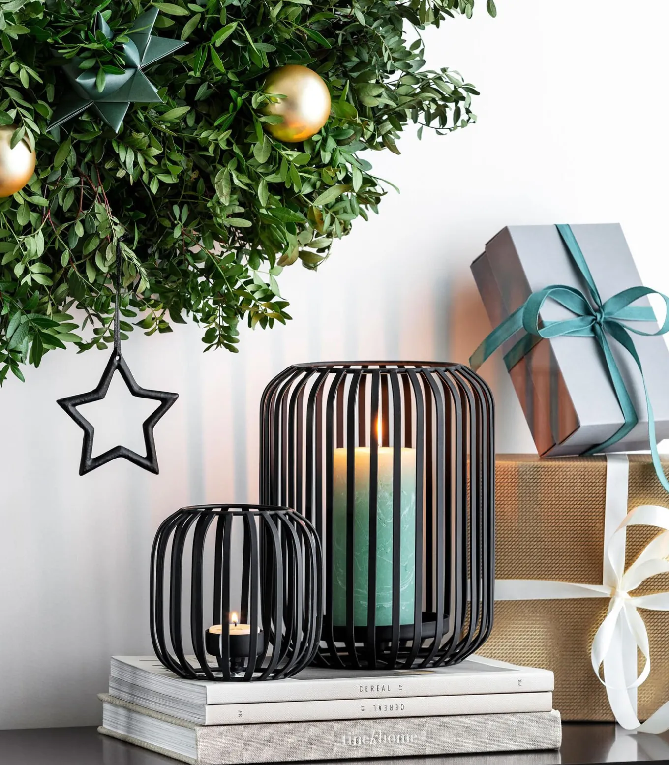 Windlicht Black XMAS