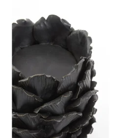 Windlicht Tapanui - Zwart Hout - Ø14cm