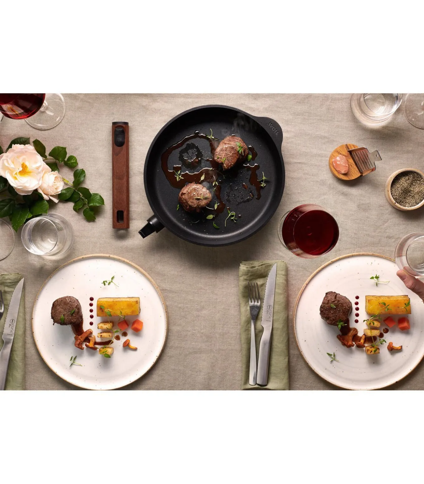 WOLL EcoLogic QXR Koekenpan inductie met afneembare greep - Ø240mm - Zwart