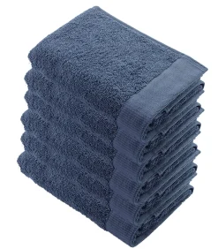 6x Remade Cotton Handdoeken 50x100 cm Blauw
