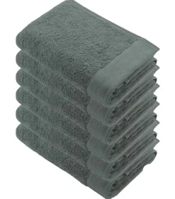 6x Remade Cotton Handdoeken 60x110 cm Donker Groen