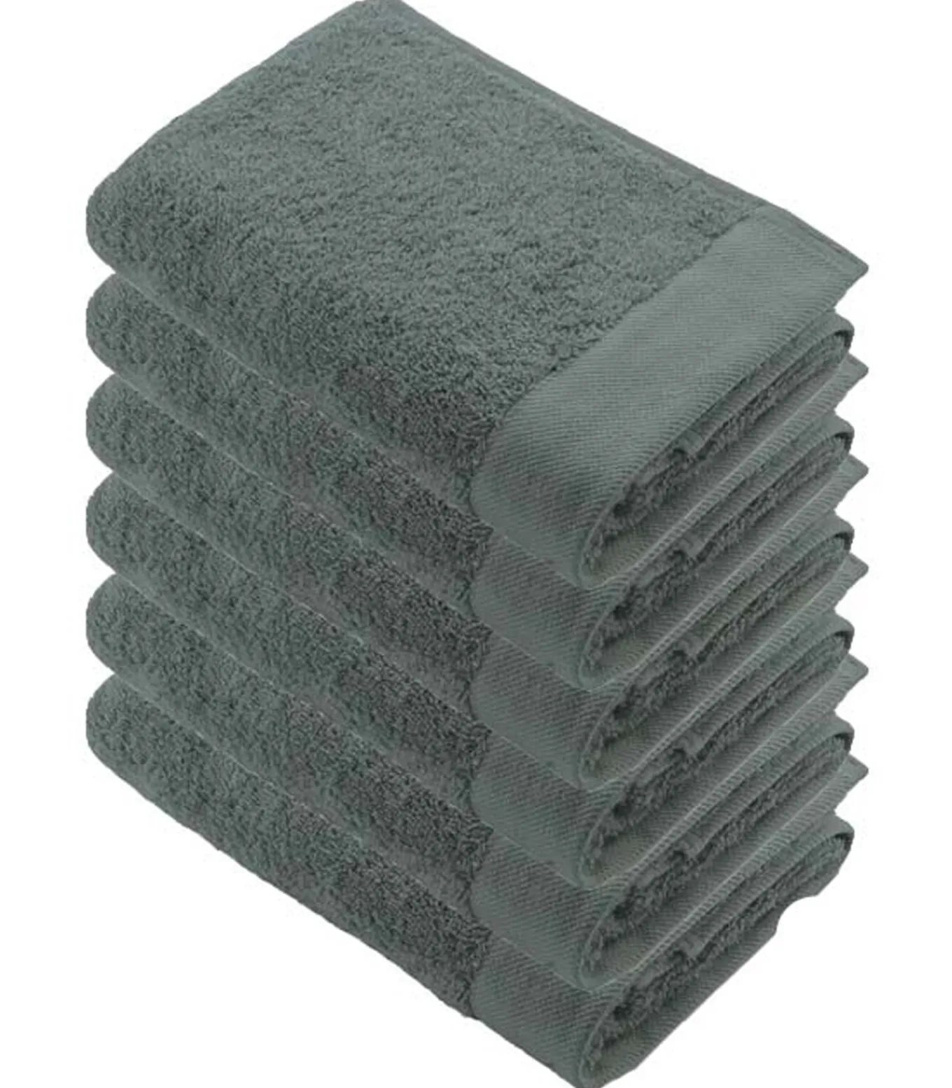 6x Remade Cotton Handdoeken 60x110 cm Donker Groen
