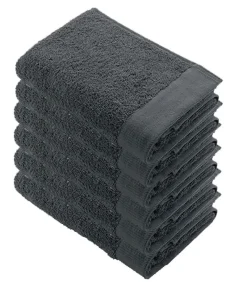 6x Remade Cotton Handdoeken 60x110 cm Grijs