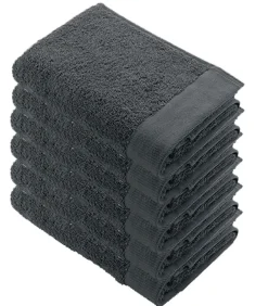 6x Remade Cotton Handdoeken 70x140 cm Grijs