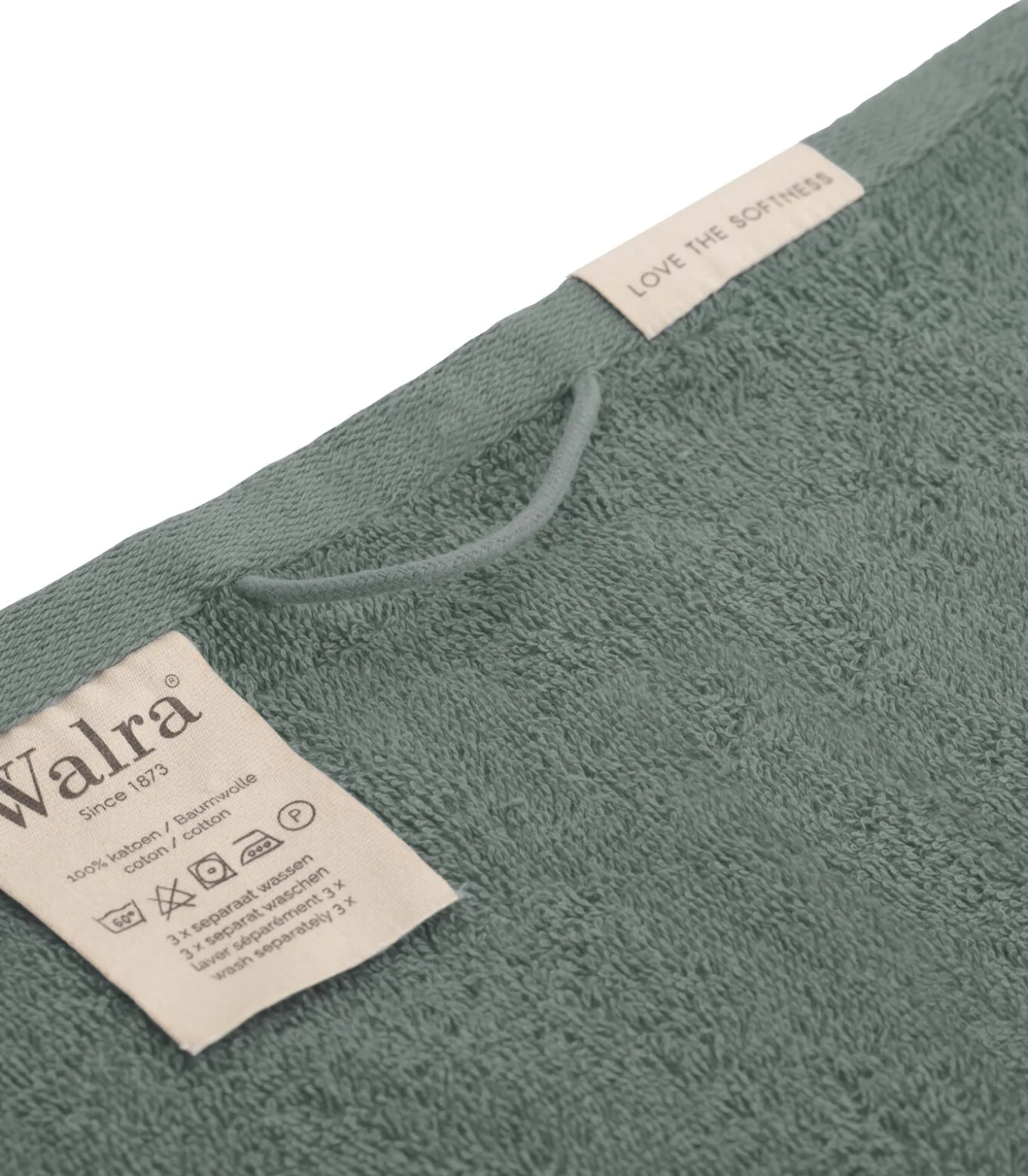 8x Soft Cotton Gastendoekjes Legergroen