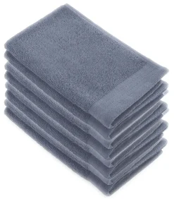 8x Soft Cotton Gastendoekjes Indigo