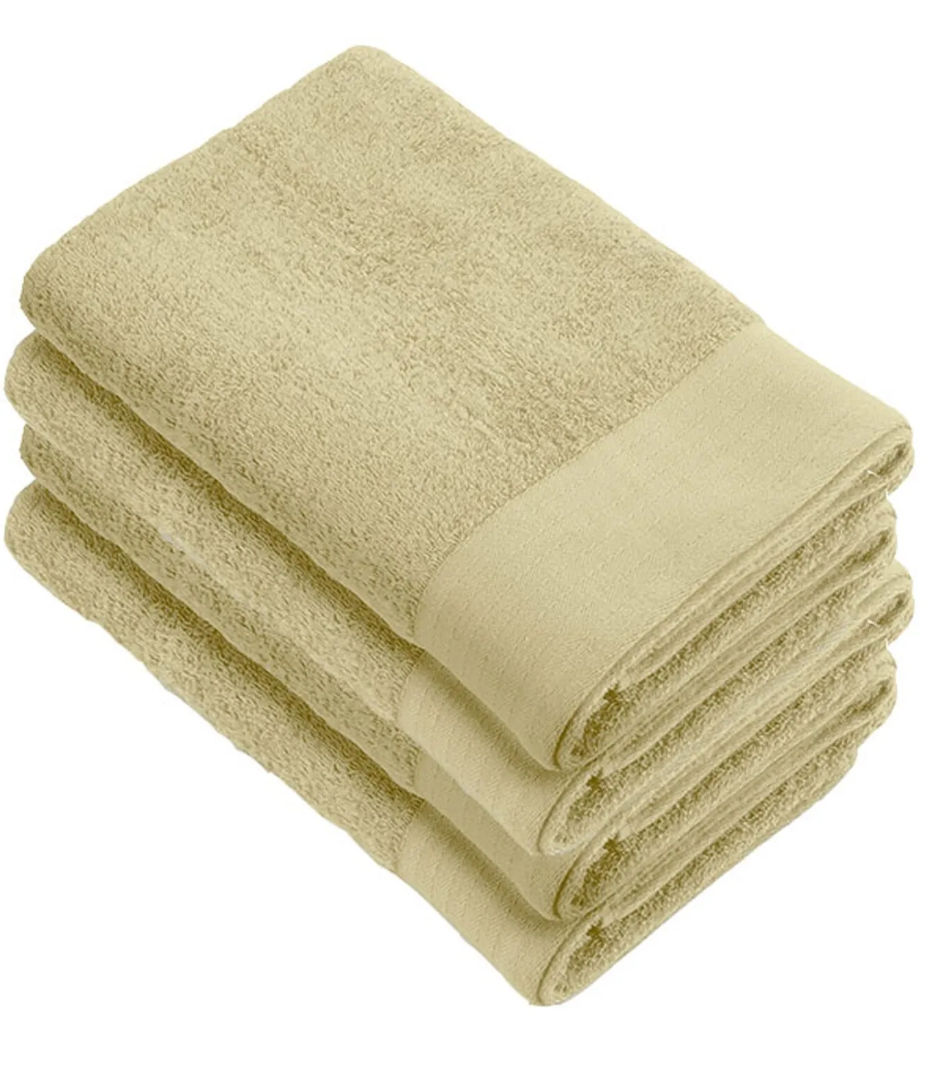 4x Soft Cotton Handdoeken 70x140 cm Maisgeel