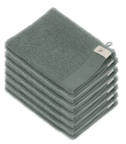 12x Soft Cotton Washandjes Legergroen