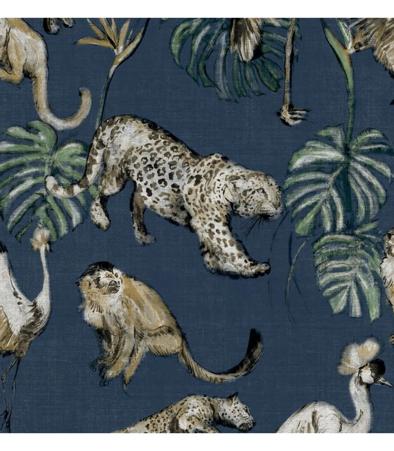 Zero Behang Exotic Animals blauw