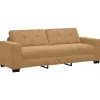 3-Zits Sofa met kussen Bruin Fluweel