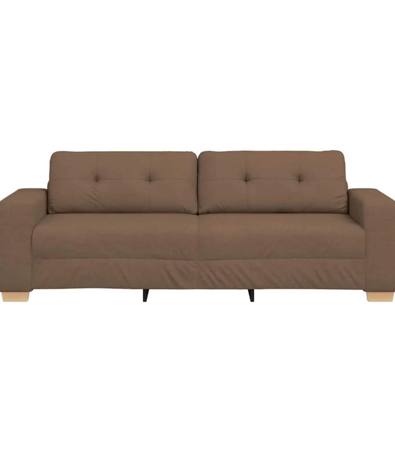 3-Zits Sofa met kussen Bruin Stof