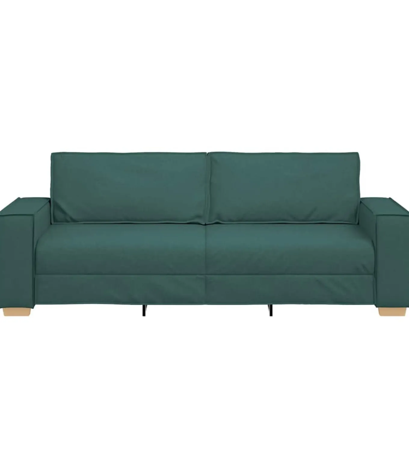 3-Zits Sofa met kussen Donkergroen 220 x 78 x 84 cm Stof