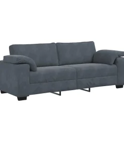 3-zitsbank 178 cm fluweel donkergrijs