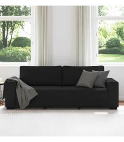 3-zitsbank 180 cm stof zwart