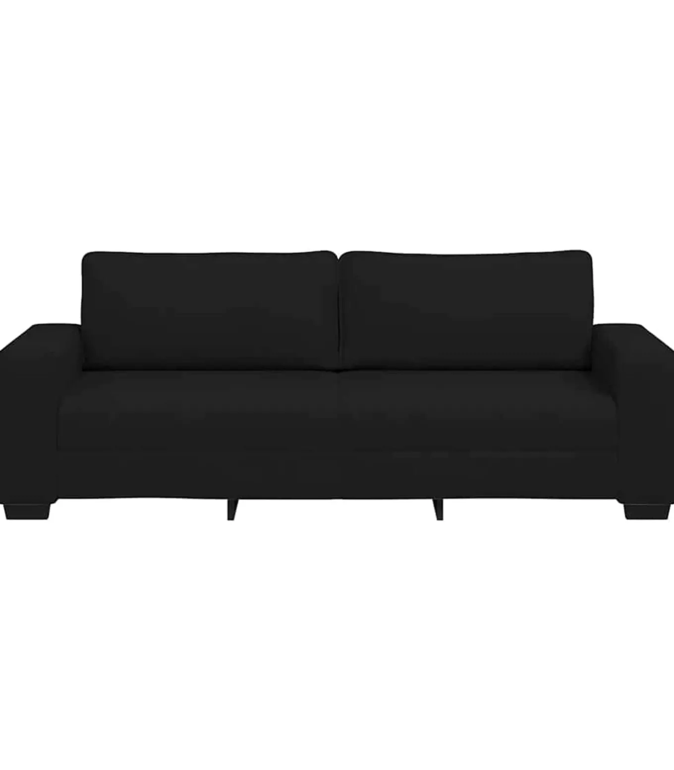 3-zitsbank 180 cm stof zwart