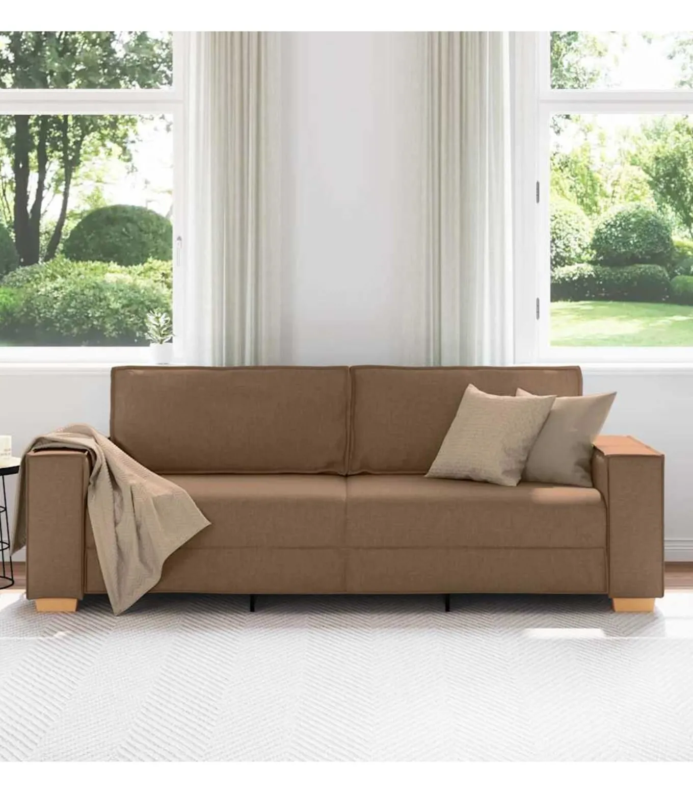 3-zitsbank Bruin 180 cm Stof