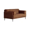 2-3-zitsbank in terracottabruin fluweel Finn, 2-zit