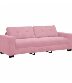 3-zitsbank roze 180 cm fluweel